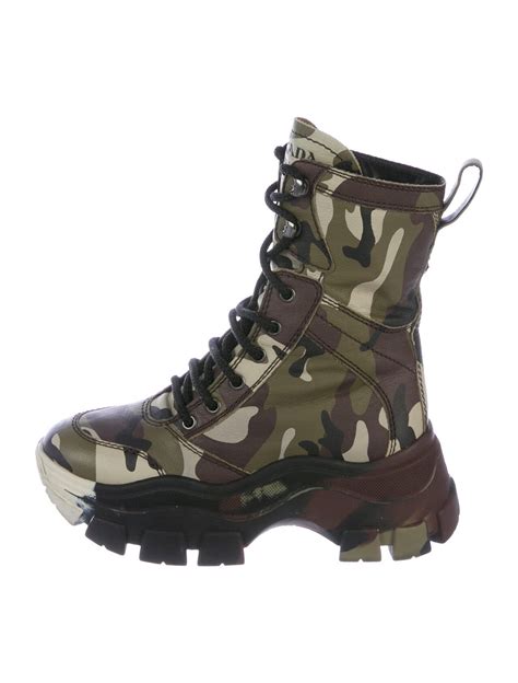 prada mens boots camo|Prada combat boots men.